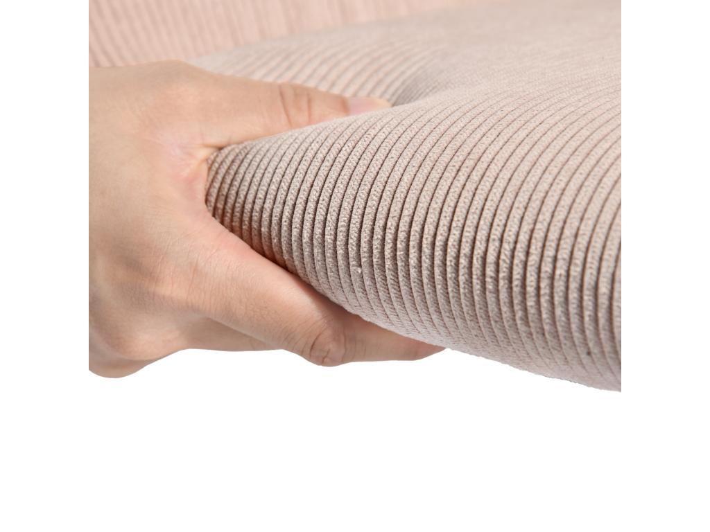 Meubiana Height-Adjustable 360° Swivel Pink Corduroy Office Chair Meubiana KD CORDUROY PINK WHITE LEG