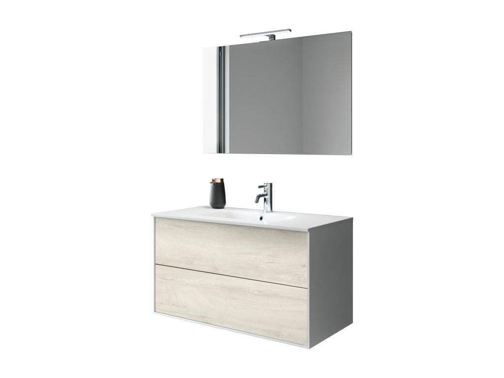 Doucezen 4-piece bathroom set in oak