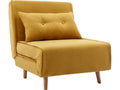 Homzora convertible armchair in mustard yellow fabric