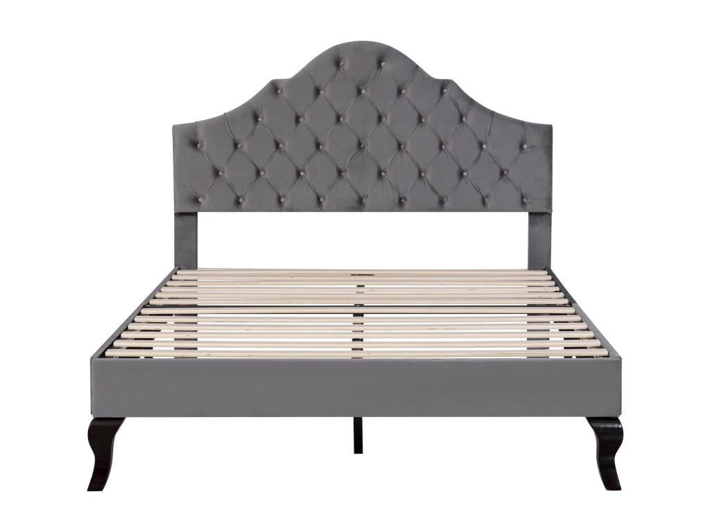 Upholstered bed with slatted base by Homzora and headboard support by Homzora in wood, teen bed, single bed 90x200 cm, Pink, Mattress not included