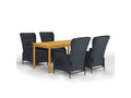 5-piece garden dining set, dark grey, 9