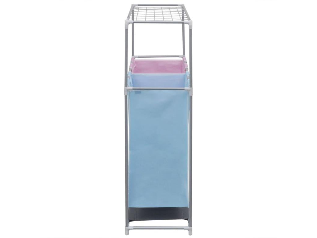 Set of 2 laundry baskets with drying rack