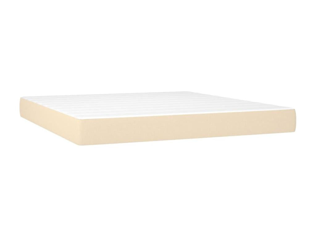 Homzora bed base with mattress, Cream, 160x200 cm, Fabric