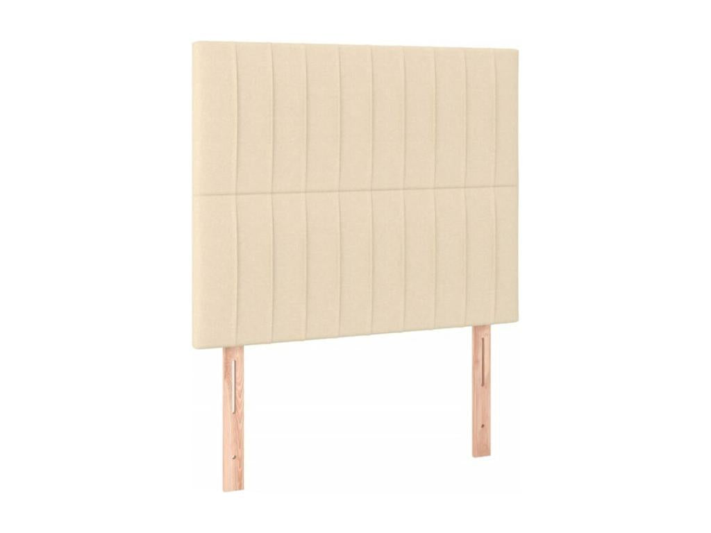 Homzora bed base and mattress with LED lighting, Cream 90x200 Fabric