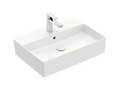 Doucezen ET BOCH Memento 2.0 white ceramic countertop washbasin with overflow, 60x42 cm