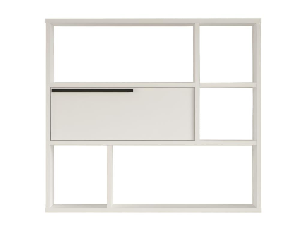 Homzora WS90 6S Wall Shelf 90x22x81 White