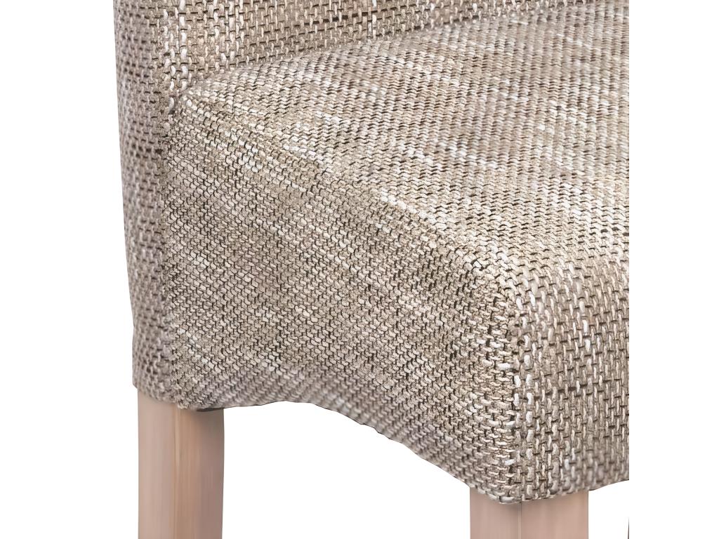 Doucezen Beige Fabric/Wood Chairs - PURE - W 62 x D 47 x H 108 cm