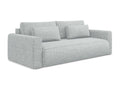 3-seater convertible sofa in textured fabric - silver - Homzora