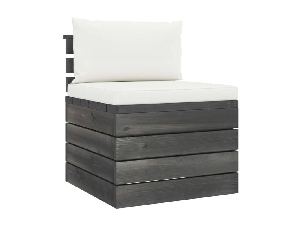 Brown wooden pallet garden furniture set 60x65x71.5 cm 02 0018542