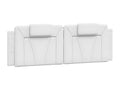 White faux leather headboard cushion, 160 cm