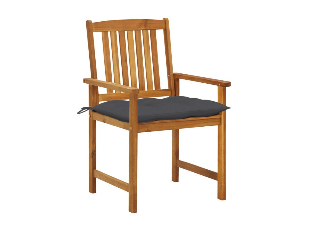 Garden chairs with cushions, 8 pieces, solid Homzora wood