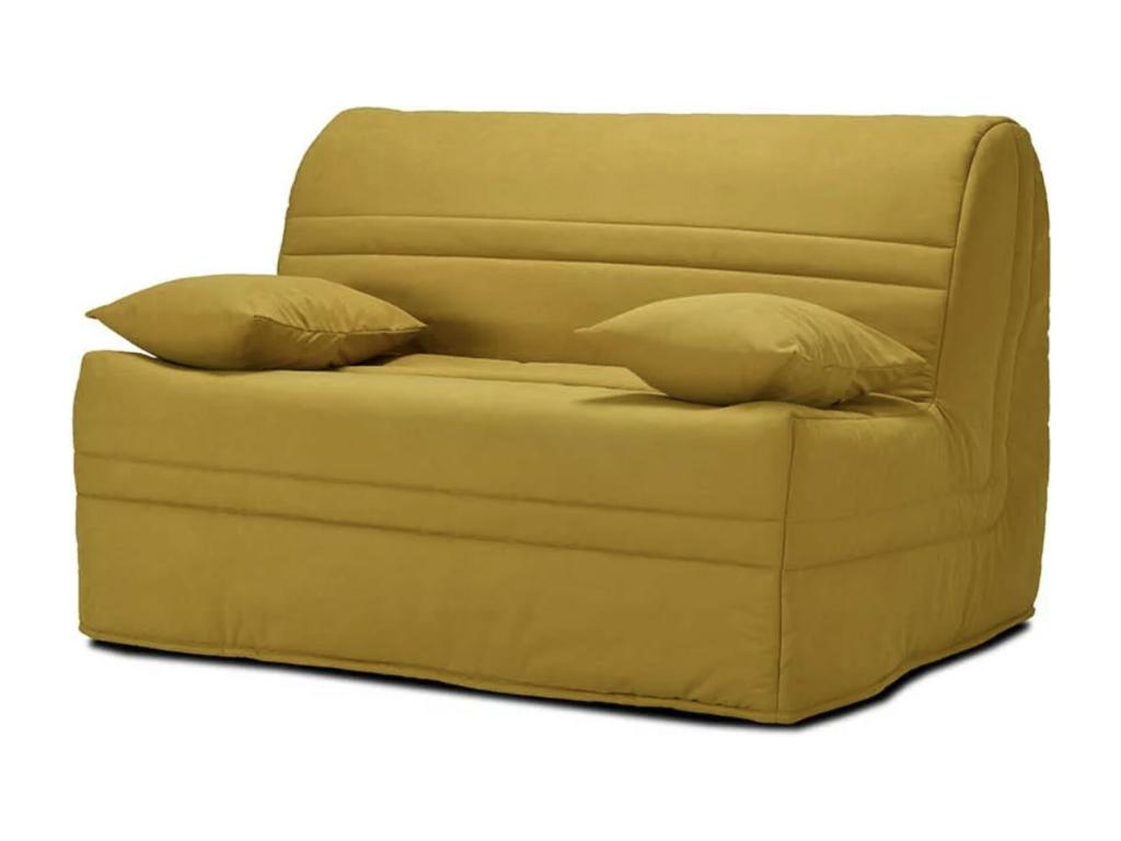 BZ sofa bed with fabric, Doucezen 15cm mattress, 140x200cm - Beige - Storage compartment
