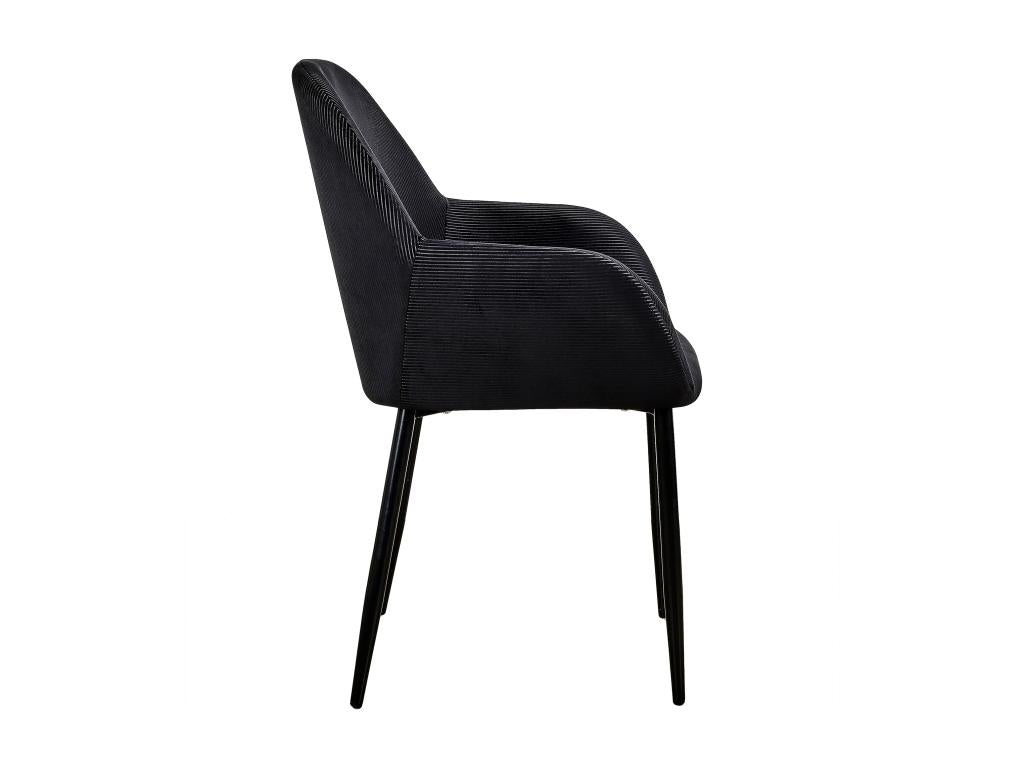 Meubiana Black Velvet Armchair - Set of 2