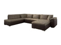 Meubiana 128 Corner Sofa, Brown, Sleeping Function, 348x205x76cm