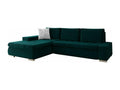 Homzora 147 Corner Sofa, Green, with Sleeping Function and Bedding Box, 302x213x80cm