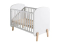 Homzora WHITE - Baby Cot 60x120cm 2-Piece Dresser and Wardrobe Set