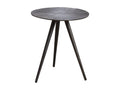 Antique zinc metal round table, 36cm diameter