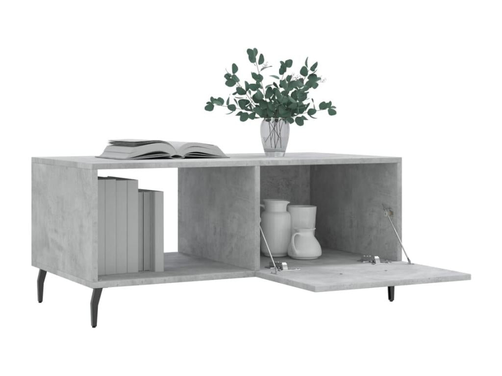 Concrete grey coffee table 90x50x40 engineered wood