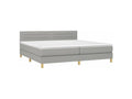 Doucezen bed base with LED light grey mattress 200x200 fabric