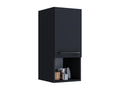 Meubiana Wood Bathroom Furniture Bathroom Cabinet Mid-Schrank Wall-Mounted Cabinet Bathroom Shelf Meubiana DF Black