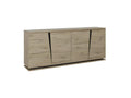4-Door Buffet, Natural Oak/Black - Homzora