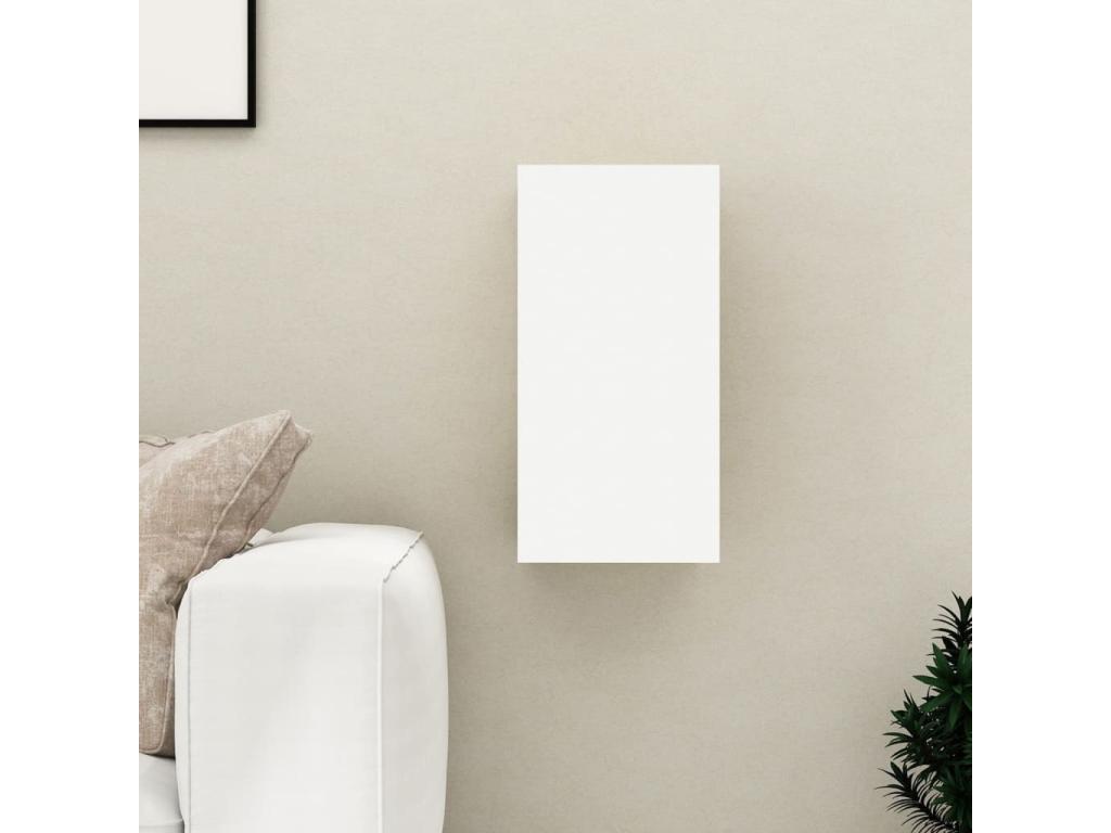 Homzora White and Oak Wall Shelf 30.5x30x60