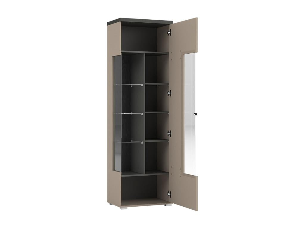 Meubiana and Anthracite 1-Door Display Cabinet