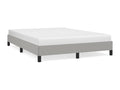 Light gray bed frame 140x190 cm Fabric