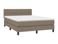Upholstered bed base with Homzora mattress 140x190 cm Fabric