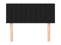 Black Headboard 100x5x78/88 cm Fabric
