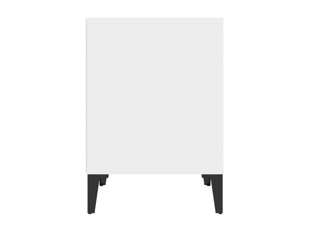 2-piece bedside tables, white, 40x35x50 cm