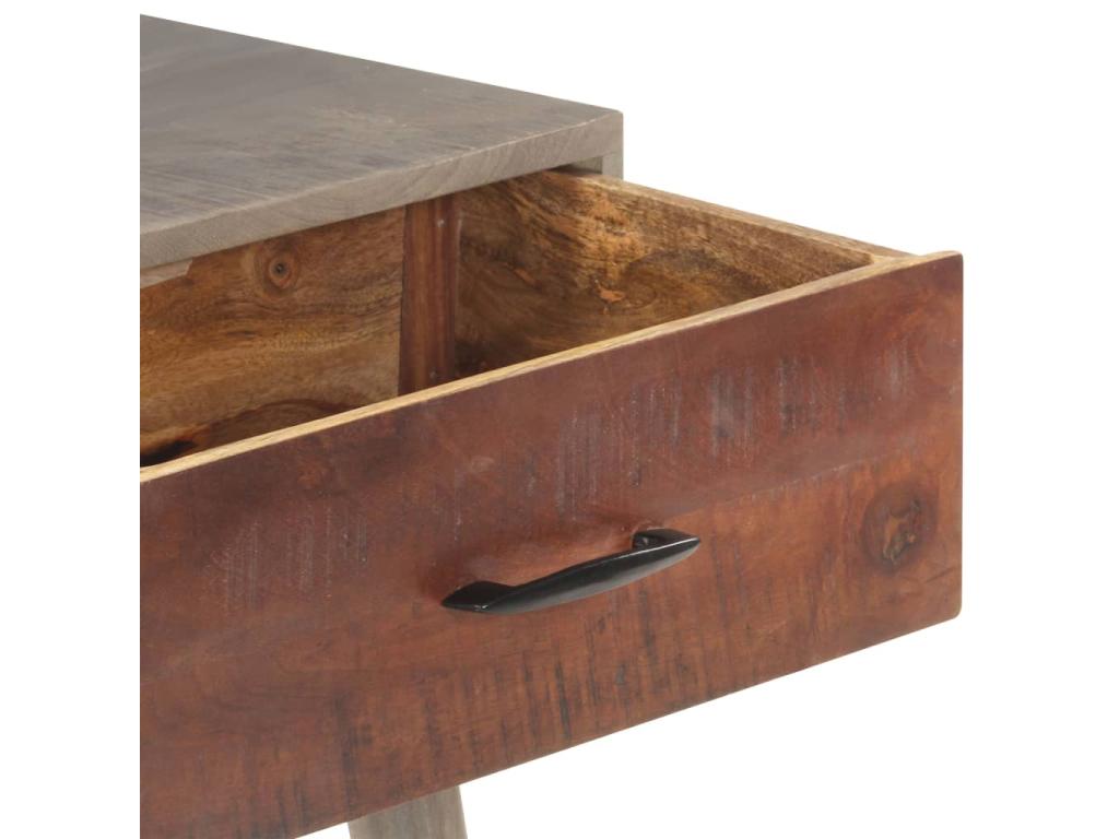 Grey console table 110x35x75 cm Solid raw mango wood