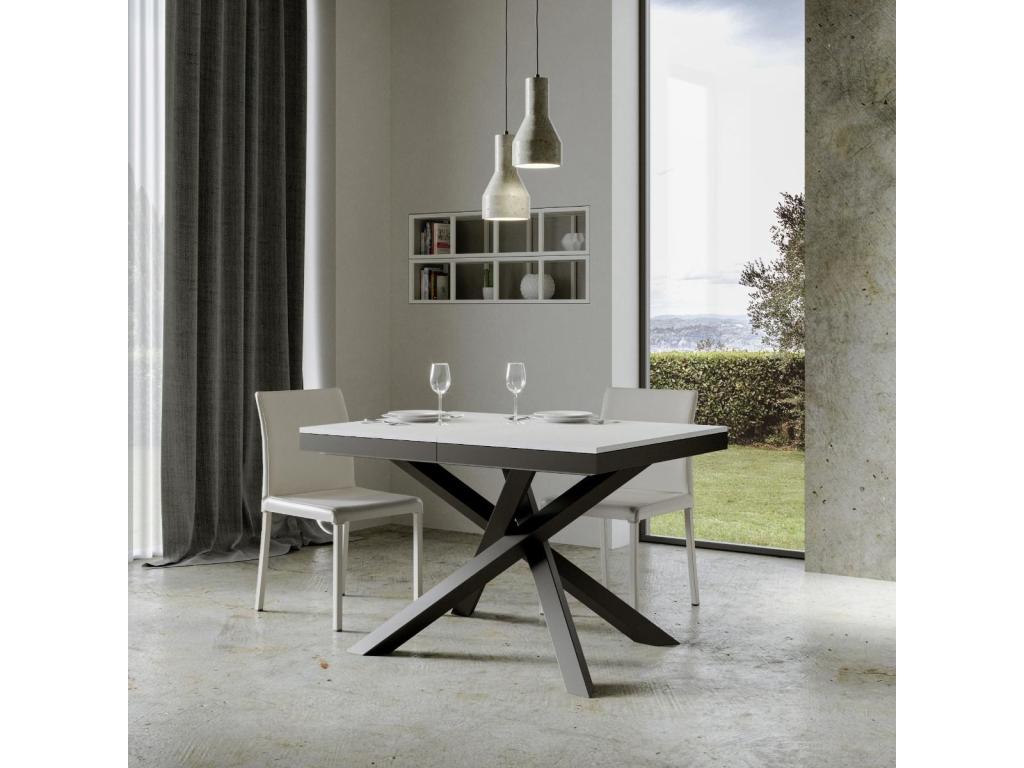Volantis Evolution Extendable Table 90x120/380 cm White Ash with Anthracite Frame